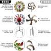 83in Metal Wind Spinners Outdoor Garden Spinners Wind Spinner Dual Direction Wind Spinner On Stake view 3