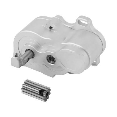 RC Car Parts Accessories for 1/10 RC Car SCX10 TRX4 for Capra Upgrade Part Metal Transmission Low Speed Gearbox with Motor Gear(Silver)