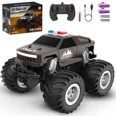 Amilacily Remote Control Car, All Terrain Remote Control Truck, RC Cars with 360 Degree Spins, Pickup-Style Toy Car with Light, Rechargeable RC Truck for Boys Girl Kids 4-7 8-12 6-8