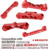 Aluminum Front Rear Lower Arm Suspension Mount Set Upgrade Parts for Arrma 1/8 kraton Notorious Outcast Typhon 6S 1/7 Felony Infraction Limitless Mojave 6S,Replace AR330378, AR330379.(Red) view 2