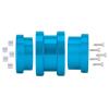 Rc car tires wheels rims Compatible With Tamiya Frog Sand Scorcher Grasshopper For Hornet 1/10 Rc For Buggy Car Parts 4Pcs Aluminum Alloy Beadlock Wheel Rim Hub(Blue) view 2