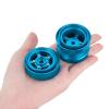 Rc car tires wheels rims Compatible With Tamiya Frog Sand Scorcher Grasshopper For Hornet 1/10 Rc For Buggy Car Parts 4Pcs Aluminum Alloy Beadlock Wheel Rim Hub(Blue) view 3