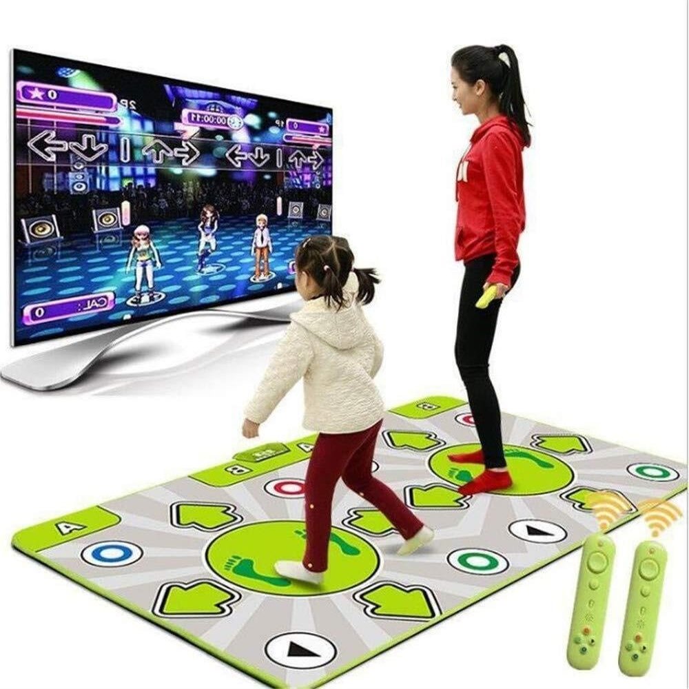Game Dance Mat, Double Dance Mat, Thickened Soundproof Cushion, Foldable Non Slip TV Computer Dual Use Somatosensory Dance Mats for Adults Children