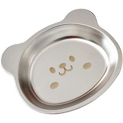 hzzsbu Stainless Steel Bowls for Kids, Cute Bear Kids Feeding Bowls Snacks Bowls, Unbreakable Soup Bowls Salad Bowls Metal Serving Dishes for Rice Noodle
