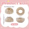 AHANDMAKER 30Pcs Doll Pin Stands 1.2x0.5 Inch Wooden Axle Caps Wood Ball Dowel Caps Wooden Parts with 14-15mm Upper Hole 13mm Lower Hole for Using Doll Stand Wood Head Use Dowel Cap view 2