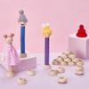 AHANDMAKER 30Pcs Doll Pin Stands 1.2x0.5 Inch Wooden Axle Caps Wood Ball Dowel Caps Wooden Parts with 14-15mm Upper Hole 13mm Lower Hole for Using Doll Stand Wood Head Use Dowel Cap view 4