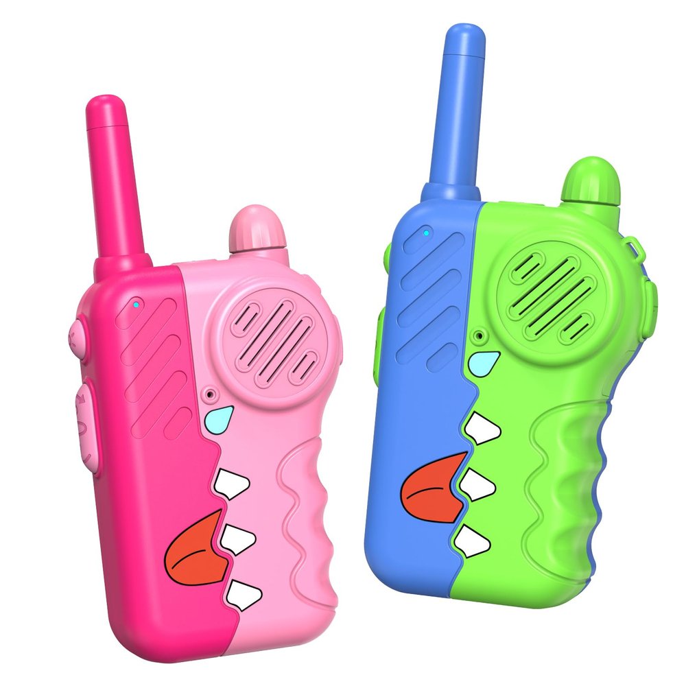 Dinosaur Kids Walkie Talkies Toy 2 Pack - Durable Walkie Talkies for Boys Girls with Volume Knob & Clear Sound, 1000ft Long Range with Flashlight - Birthday Gifts for Ages 3-12 (3 AAA Batteries)