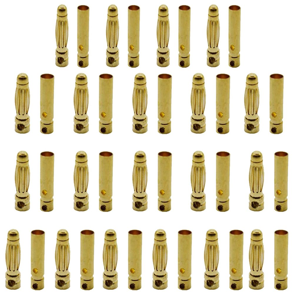 20 Pairs2.0-6.0mm Banana Plug Bullet Connector Adapter (20Pairs 3.0mm)