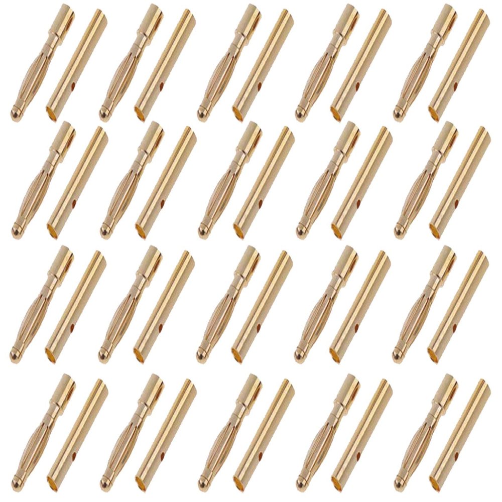 20 Pairs2.0-6.0mm Banana Plug Bullet Connector Adapter (20Pairs 2mm)