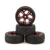 BOQEXSS RC Car Wheel Tyre Kit for HPI for HSP 1/10 RC 12mm Hex Tires and Wheel Rim Hex for Racing On Road Car P8NKR Accessories view 3