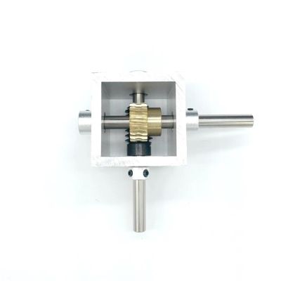 Angle Drive 1pcs 90 Degree Worm Gear Gearbox 1 to 10 1 to 20 Reduction Gearbox Angle Steering Device Right Angle Reversing Gearbox Gearbox Pinion(1:20 6mm in Shaft and 6mm Out Shaft)