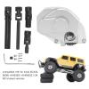 Aluminum Alloy RC Car Gear Box & Drive Shaft Set | Compatible for Axial SCX24 1/24 RC Cars | High - Performance Replacement for AXI00001 / AXI00002 | Sturdy & Rustproof (Silver) view 2