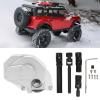 Aluminum Alloy RC Car Gear Box & Drive Shaft Set | Compatible for Axial SCX24 1/24 RC Cars | High - Performance Replacement for AXI00001 / AXI00002 | Sturdy & Rustproof (Silver) view 3
