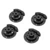 RC Brake Disc Aluminum Alloy | High Strength 1/10 Scale Upgrade Parts for Axial RBX10 | Metal Replacement for Remote Control Cars/Trucks | Lightweight & (Black) view 3