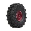 BOQEXSS RC Car Wheel Tyre Kit for Axial for SCX24 AX24 for TRX4M for FCX24 1/18 1/24 4Pcs 62X21mm 1.0 Inch Metal Beadlock Wheel Rim Tire Set RC Crawler Car(Black) view 4