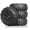 BOQEXSS RC Car Wheel Tyre Kit for TRX4M for SCX24 AX24 for FCX24 1/18 1/24 4Pcs 51Mm 1.0Inch Beadlock Wheel Tire Set RC Crawler Car Upgrade Parts Accessories view 1