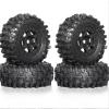 BOQEXSS RC Car Wheel Tyre Kit for TRX4M for SCX24 AX24 for FCX24 1/18 1/24 4Pcs 51Mm 1.0Inch Beadlock Wheel Tire Set RC Crawler Car Upgrade Parts Accessories view 2