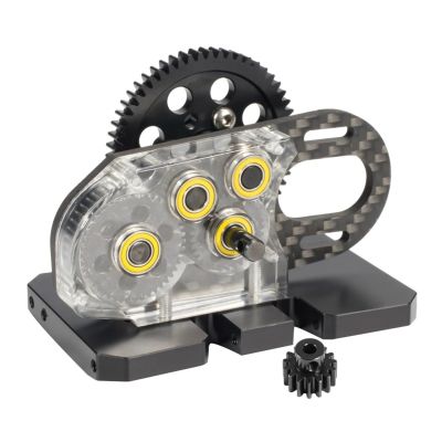 2Low LCG Transmission Overdrive Gearbox for 1/10 RC Crawler Axial SCX10 II III 90046 Capra TRX4 Upgrade Part
