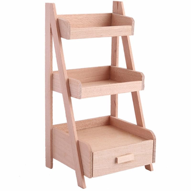 1:12 Mini Dollhouse Storage Rack Accessories Set,Tiny Things with Realistic Miniature Scene Model for Dollhouse Decor and Dollhouse Furniture