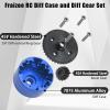 7075 Aluminum Differential Case with 45# Hardened Steel Differential Spur Gear and Bevel Gear, Diff Case and Gear Set Replacement for #54875 Upgraded Parts for 1/10 Tamiya XV02 TT02 TT02B RC Car Blue view 4