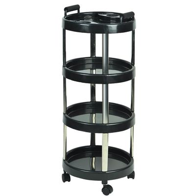 Collapsible Wagon Cart with Wheels Foldable Folding Wagons Carts Silent Universal Wheels,Hairdressing Trolley with 360 Rotation Stainless Steel Tool Rack for Hair Salon Beauty Multifunction