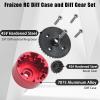 7075 Aluminum Differential Case with 45# Hardened Steel Differential Spur Gear and Bevel Gear, Diff Case and Gear Set Replacement for #54875 Upgraded Parts for 1/10 Tamiya XV02 TT02 TT02B RC Car Red view 4