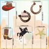 20pcs Cowboy Cupcake Toppers Glitter Western Cowboy Cupcake Picks for Baby Shower Birthday Party Cake Decorations Supplies view 2