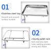 Collapsible Wagon Cart with Wheels Foldable Folding Wagons Carts Silent Universal Wheels,Steel and Tools 3 Tier Rolling Cart with Wheels White Stainless Steel Utility Cart Organizer with Adj view 4