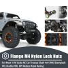 8Pcs M4 Flange Nuts Aluminum, M4-0.7mm Hex Flange Nylon Insert Lock Nuts for 1/10 Scale RC Car Traxxas Slash 4x4 2WD Stampede VXL Rustler VXL HPI Redcat Axial Racing Truck Buggy Crawler Wheels view 4