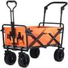Collapsible Wagon Cart with Wheels Foldable Folding Wagons Carts Silent Universal Wheels,Outdoor Folding Utility Wagon with Brakes Foldable Hand Cart for Beach Camping and Gardening Large Ca view 1