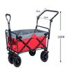 Collapsible Wagon Cart with Wheels Foldable Folding Wagons Carts Silent Universal Wheels,Outdoor Folding Utility Wagon with Brakes Foldable Hand Cart for Beach Camping and Gardening Large Ca view 2