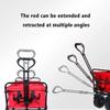 Collapsible Wagon Cart with Wheels Foldable Folding Wagons Carts Silent Universal Wheels,Outdoor Folding Utility Wagon with Brakes Foldable Hand Cart for Beach Camping and Gardening Large Ca view 4