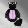 BABWWNIX Cute Halloween Animal Costume for Toddler Baby Girl Boy Fuzzy Warm Hooded Romper Funny Cosplay Jumpsuit Outfits (Purple, 6-9 Months) view 4