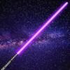 XIUCAI LED Lightsaber Toy, Cosplay Essential Toys Lightsabers, Rechargeable Friendly Interactive Plaything, with Metal Hilt,Pink Purple,Grey Hilt view 1