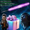 XIUCAI LED Lightsaber Toy, Cosplay Essential Toys Lightsabers, Rechargeable Friendly Interactive Plaything, with Metal Hilt,Pink Purple,Grey Hilt view 2