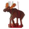 Bull Moose Marionette - An Animated Wooden Wild Animal Figure - Marionette WITH Display-stand view 1