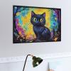 Black Cat Fallen Leaf Forest Puzzle 500 Pieces Whimsical Fall Forest Art with Black Cat Companion, Ideal for Quiet Evenings view 3