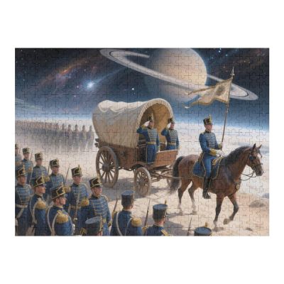 Soldiers Set Out Puzzle 1000 Pieces March Toward Duty in Powerful Battlefield Art, Excellent for Puzzle and History Fans