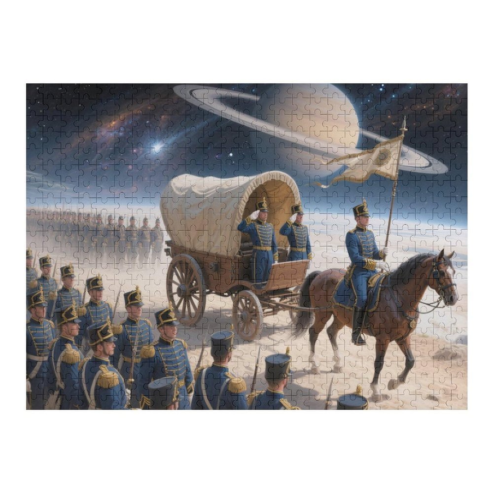 Soldiers Set Out Puzzle 1000 Pieces  March Toward Duty in Powerful Battlefield Art, Excellent for Puzzle and History Fans