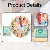 JCRBILW Wooden Clock Toy Decorative Jigsaw for 1-3 Years Old School Supplies view 2