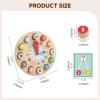 JCRBILW Wooden Clock Toy Decorative Jigsaw for 1-3 Years Old School Supplies view 3