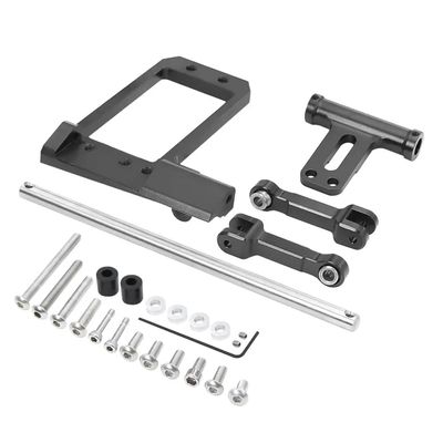 1 10 Vanquish Phoenix VS4 10 F10 Aluminum BAT Servo Mount Hydraulic Steering Link Compatible with RC Crawler Portal Axle DIY Upgrade Parts Compatible with Scale Models(Black)