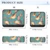 Nexawaveo Car Seat Strap Covers Cartoon Birds on Branches Turquoise Soft Flannel Shoulder Pads for Baby Car Seat Stroller Backpack view 3