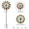 83in Wind Spinners Outdoor Metal Wind Art Multi-Color Seasonal LED Lighting Kinetic Spinner view 4