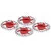 4pcs Aluminum Alloy CNC RC Brake Disc | Universal Fit for 1:10 RC Car/Truck/Crawler | Lightweight & Sturdy Replacement Accessories | 31mm Diameter, 12mm Hex Adapter (Red) view 3