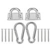 304 Stainless Steel Roof Mount Hooks | Heavy Duty Hammock/Yoga Ring/Sandbag Hanging Plate | Sturdy Swing Hook for Indoor & Outdoor Use | 8 Screws Included view 1