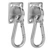 304 Stainless Steel Roof Mount Hooks | Heavy Duty Hammock/Yoga Ring/Sandbag Hanging Plate | Sturdy Swing Hook for Indoor & Outdoor Use | 8 Screws Included view 3