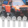 10Pcs Aluminum Alloy M4 Push Rod Joints | Positive & Negative Thread for 1/10 RC Cars/Trucks | Sturdy Replacement Parts for Crawler Vehicles | 5 Colors Available (Silver) view 3