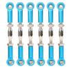 FRELEAN 6Pcs Aluminum Alloy Adjustable Push Rods | Turnbuckle Rod Linkage for RC Car Variants/Trucks/Buggies | 5 Colors, Easy Install & Sturdy Upgrade (Blue) view 3