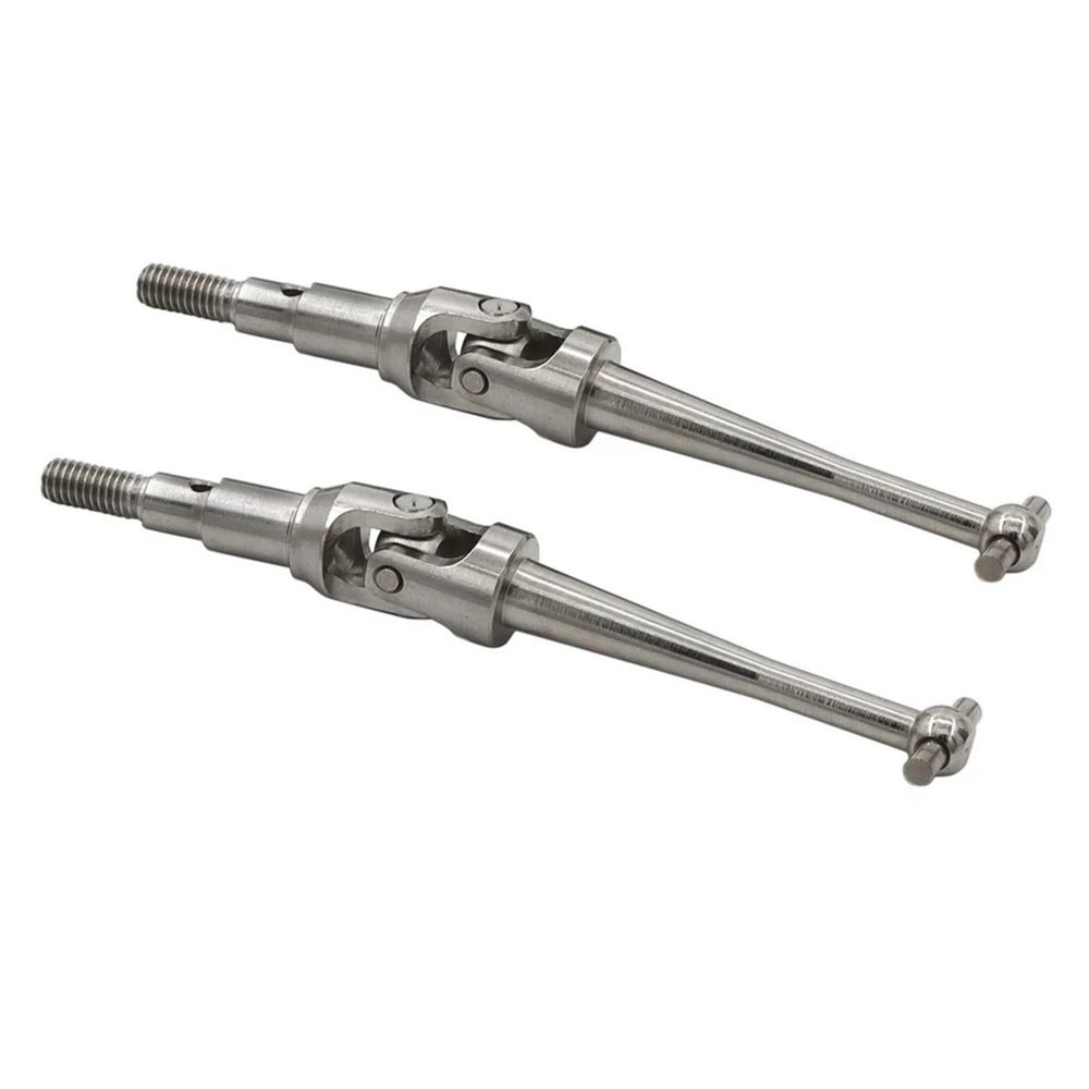 2PCS Steel Universal Joints CVD For MJX HYPER GO 14209 14210 H14BM 16207 16208 16210 H16 RC Car Upgrade Accessories(Silver)